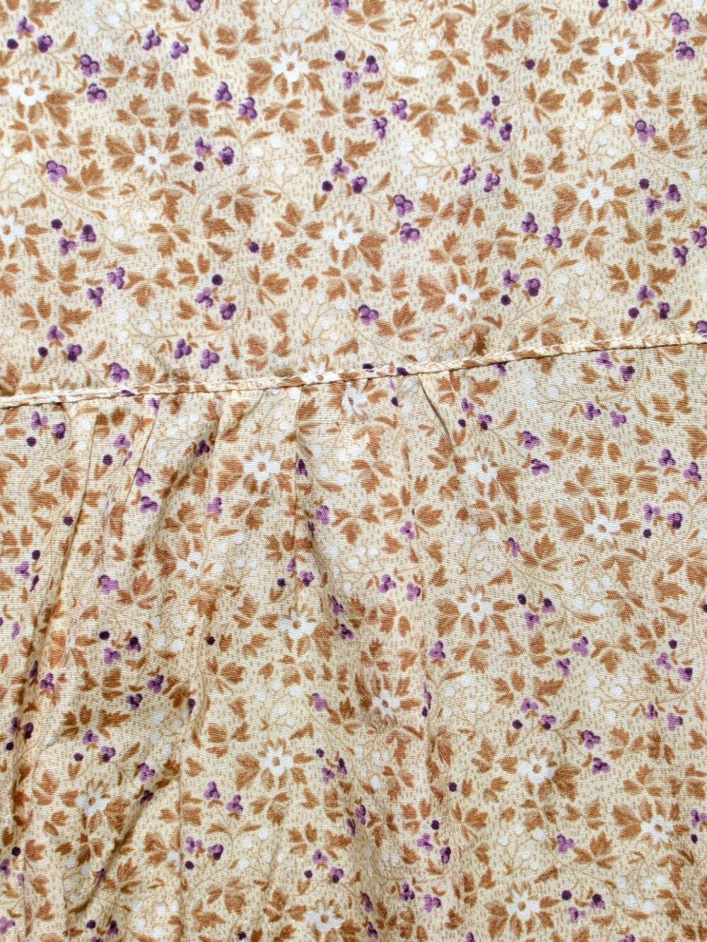 George Designs by Mark Eisen Silk Blend Floral Blouse XL Yellow Tan Y2K - Picture 7 of 8